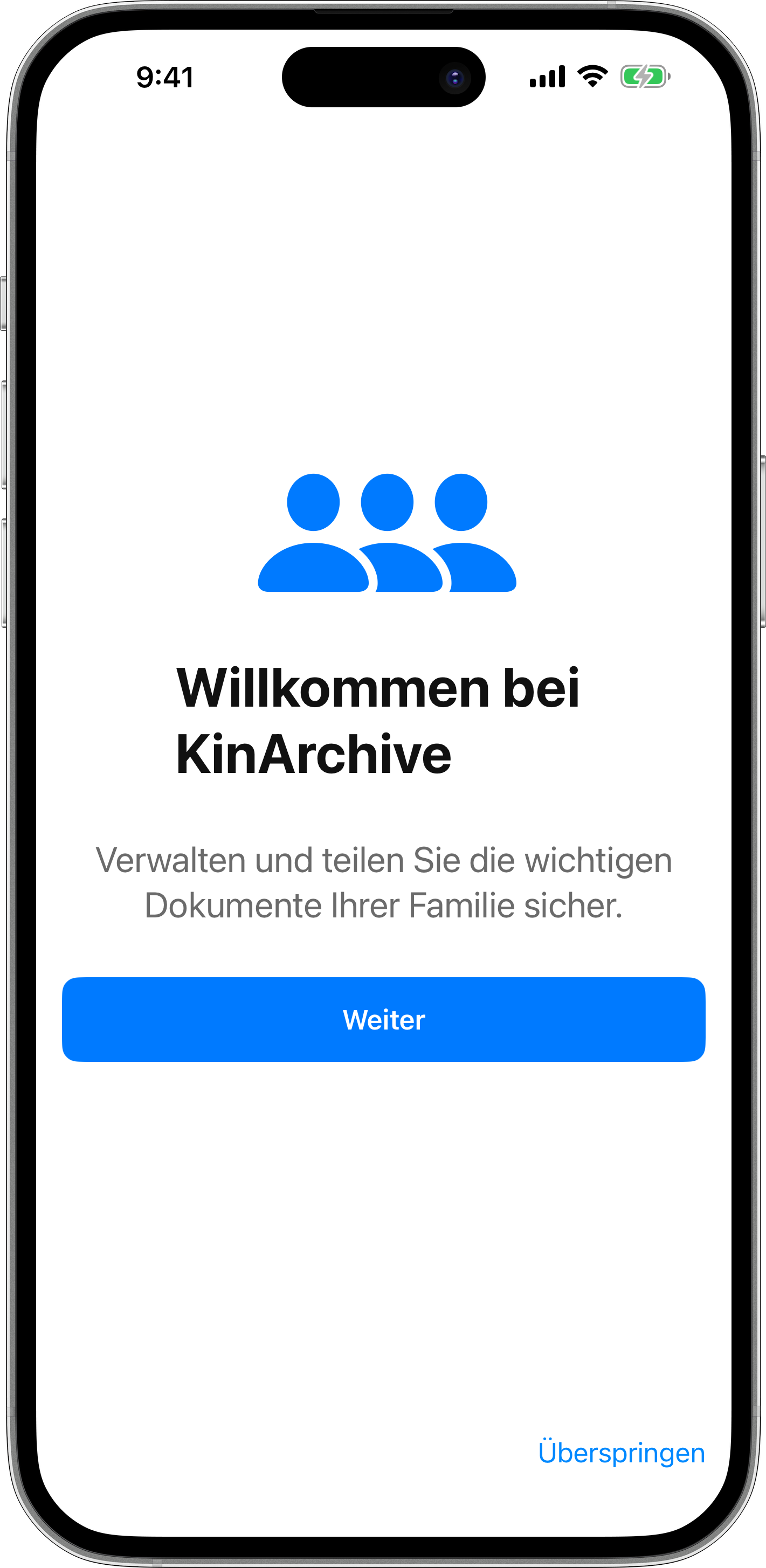KinArchive App on iPhone