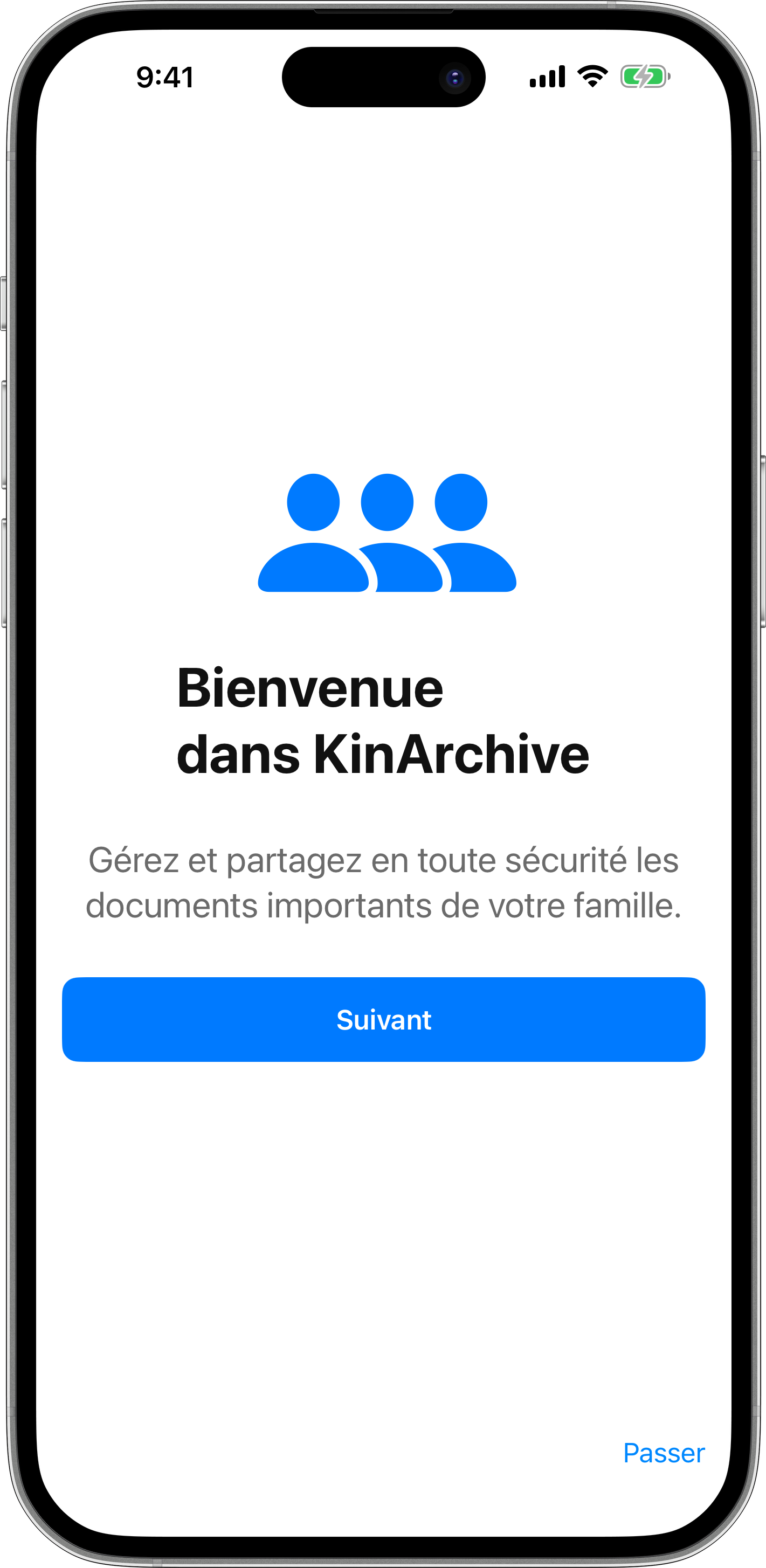 KinArchive App on iPhone