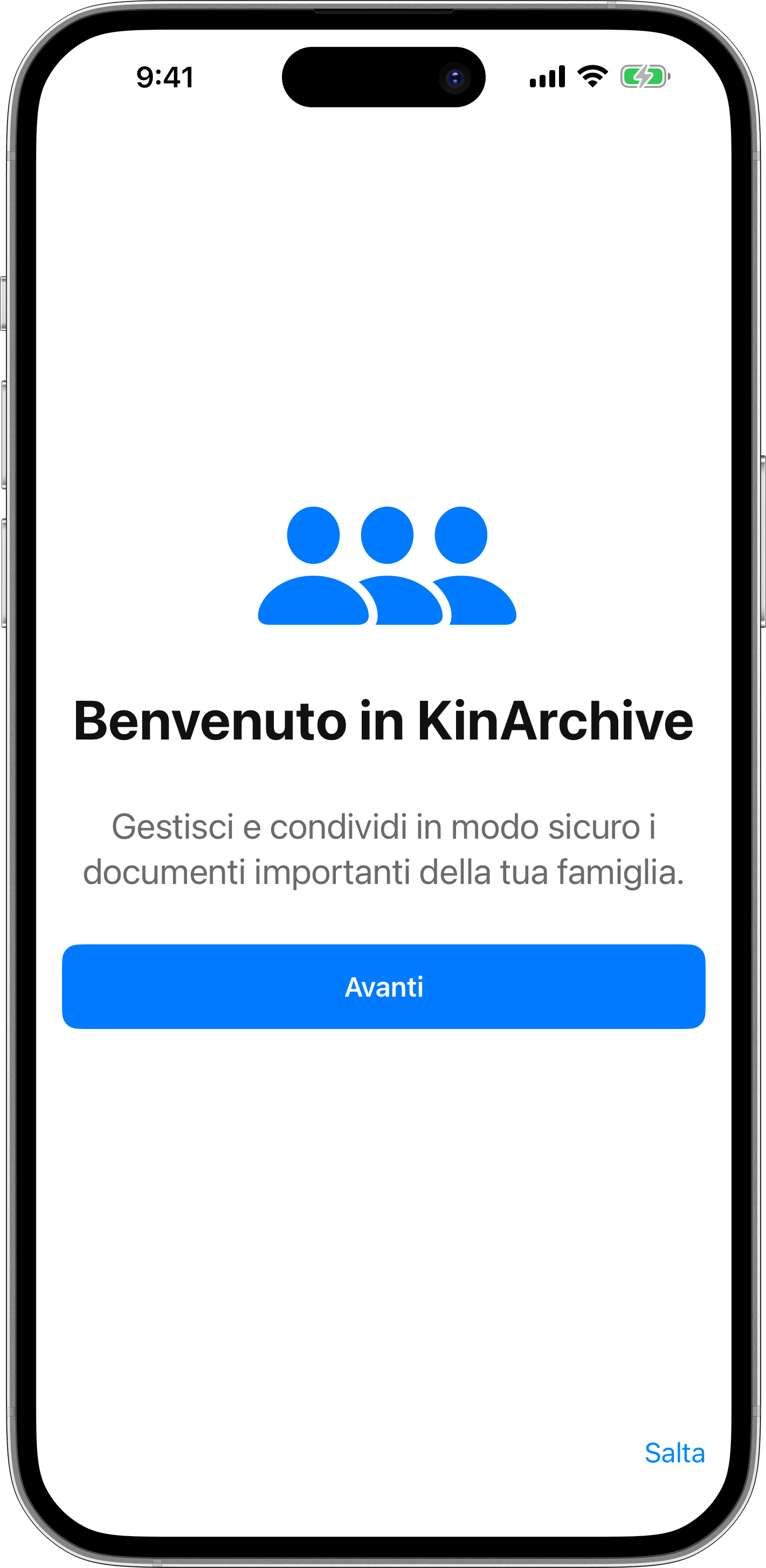 KinArchive App on iPhone